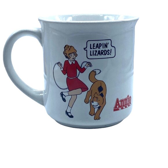 Vtg Annie Comic Mug Applause 1982 Knickerbocker Toy Columbia Leapin Lizards - Picture 1 of 6